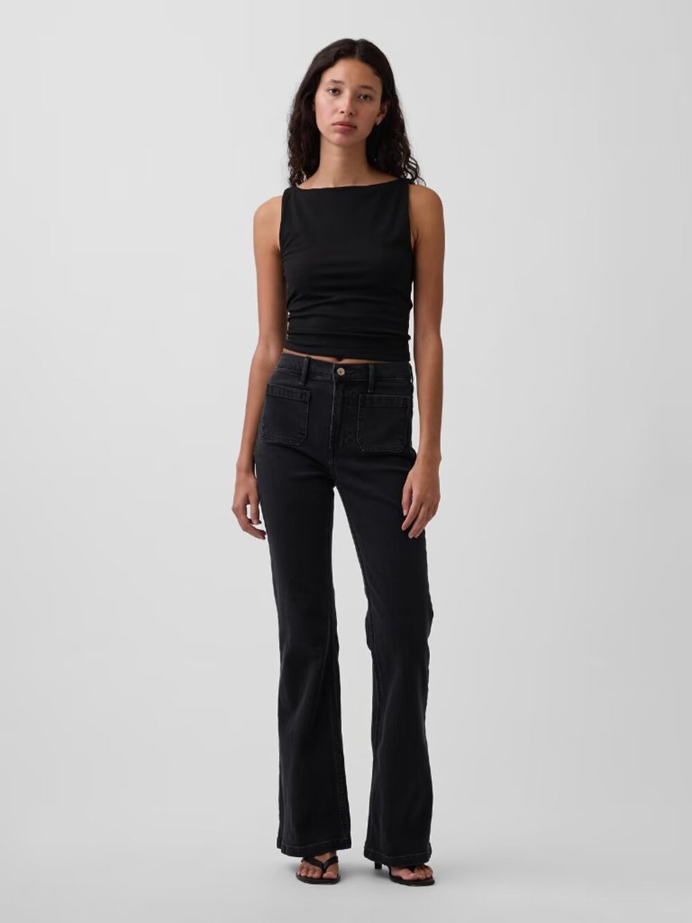 Gap High Rise '70s Flare Jeans - Black, 8/29R